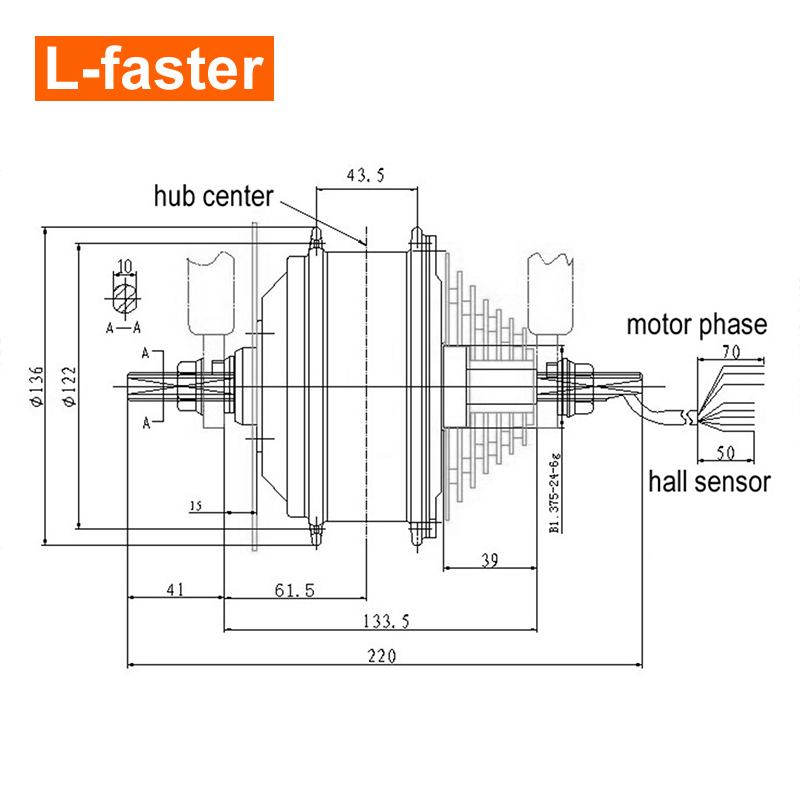 H04 250W 24V 36V 48V Mountain  - Cycling Gear Parts incelemesi ve fiyatı