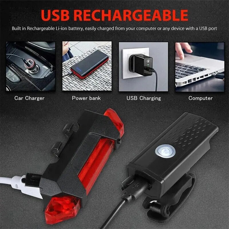 MTB Bike Front Lights USB LED  - Cycling Gear Charging Station incelemesi ve fiyatı