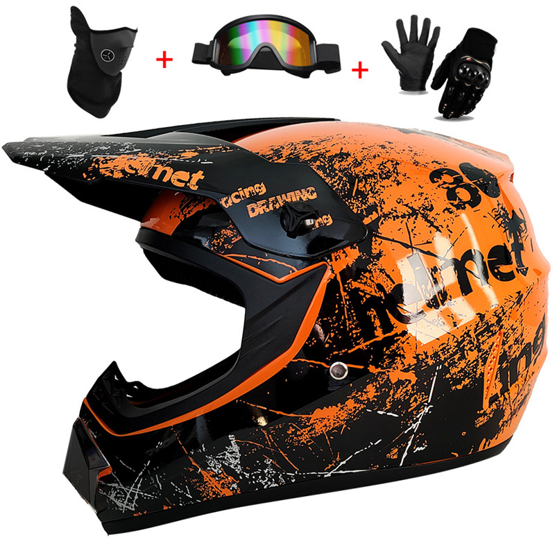 3Pcs Kids Off-Road Full Helmet - Cycling Protective Gear For Kids incelemesi ve fiyatı