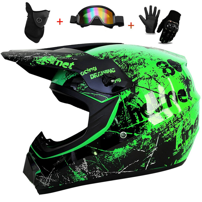 3Pcs Kids Off-Road Full Helmet - Cycling Protective Gear For Kids incelemesi ve fiyatı