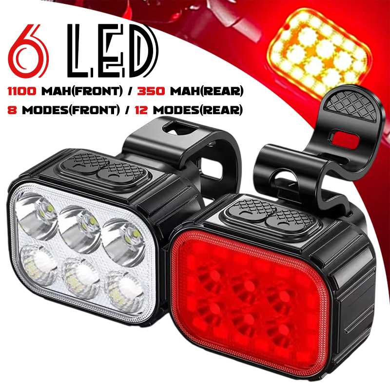 6 LED Bicycle Rear Light 1100m - Cycling Gear Charging Station incelemesi ve fiyatı