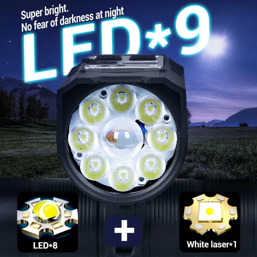 9 LED Bicycle Headlight USB Re - Cycling Gear Charging Station incelemesi ve fiyatı