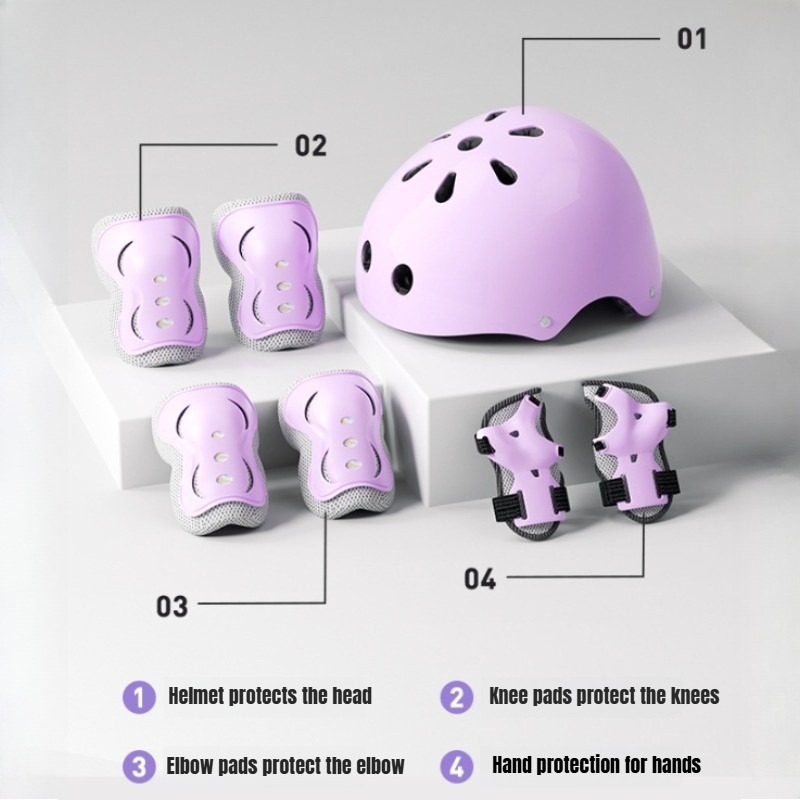 7Pcs/Set Kids Ages 3-10 with W - Cycling Protective Gear For Kids incelemesi ve fiyatı
