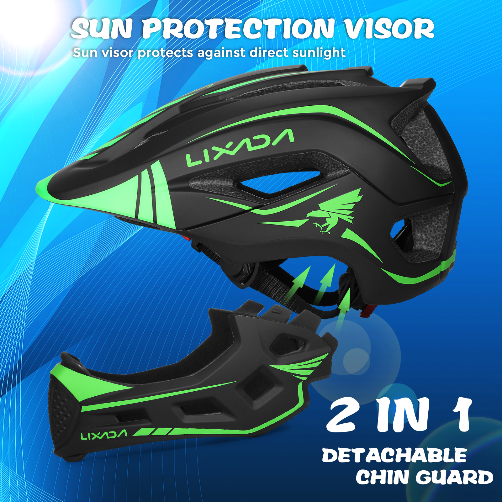 Lixada Kids Detachable Full Fa - Cycling Protective Gear For Kids incelemesi ve fiyatı