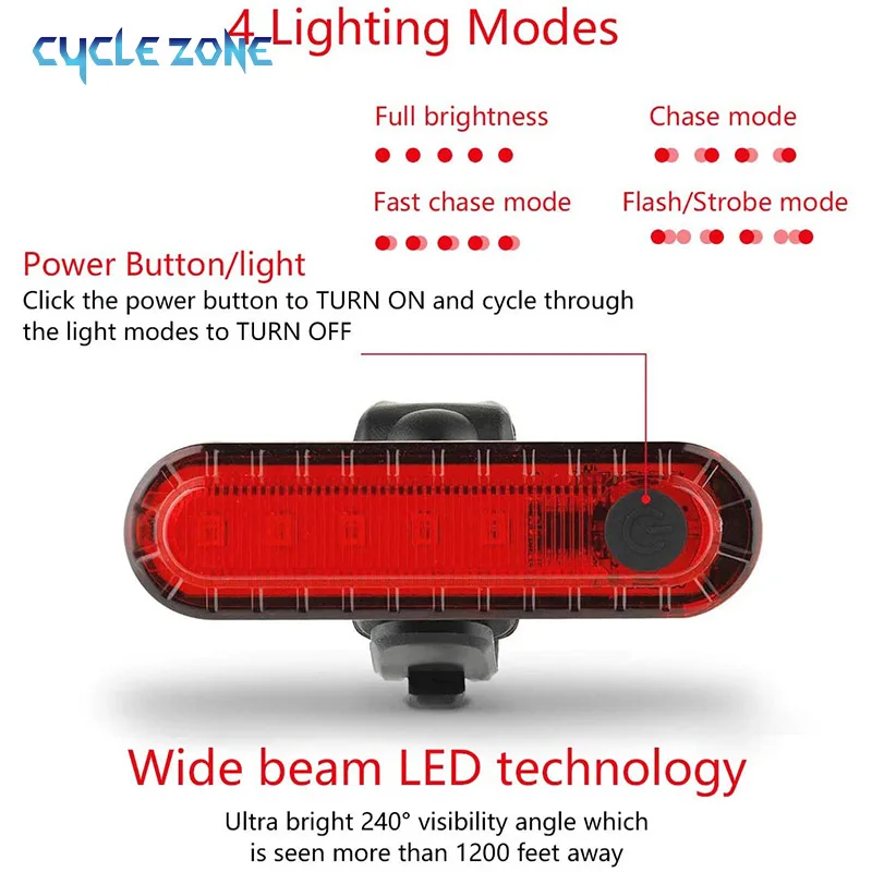 Bike Tail Light USB Rechargeab - Cycling Gear Charging Station incelemesi ve fiyatı