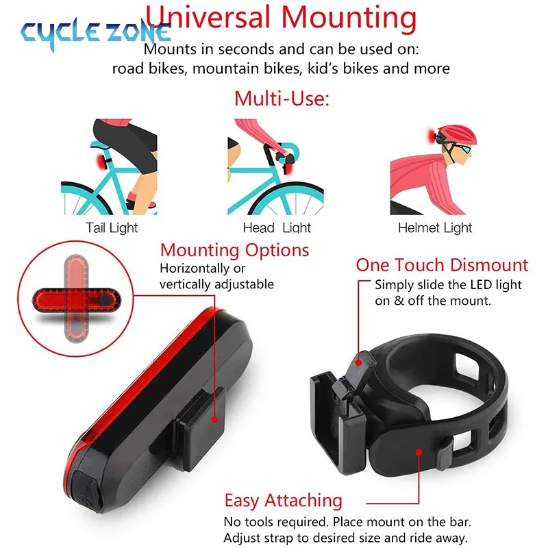 Bike Tail Light USB Rechargeab - Cycling Gear Charging Station incelemesi ve fiyatı